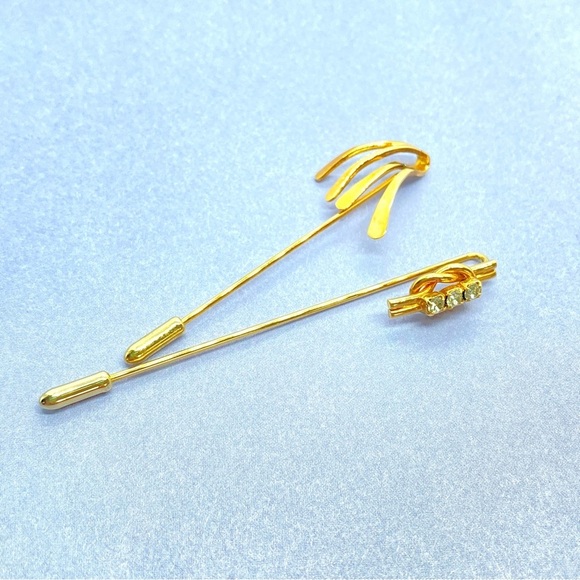 Goldtone Stick Pin Bundle AMWAY and Rhinestone Vintage - Picture 5 of 8